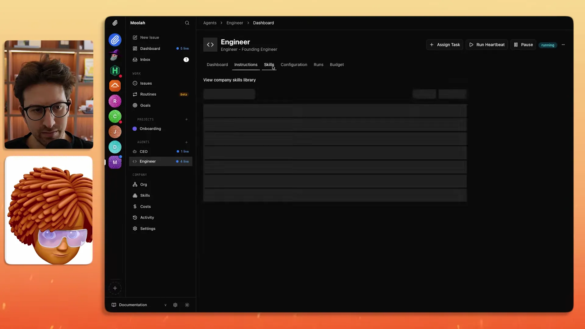 Skills installation interface showing Remotion skill being added to an agent