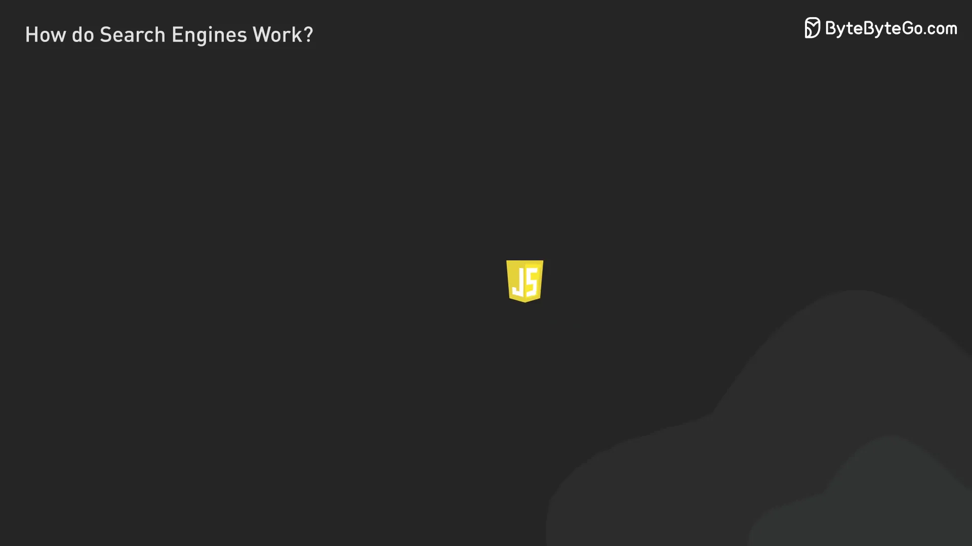JavaScript logo on a dark background illustrating how modern crawlers must render dynamic content before indexing