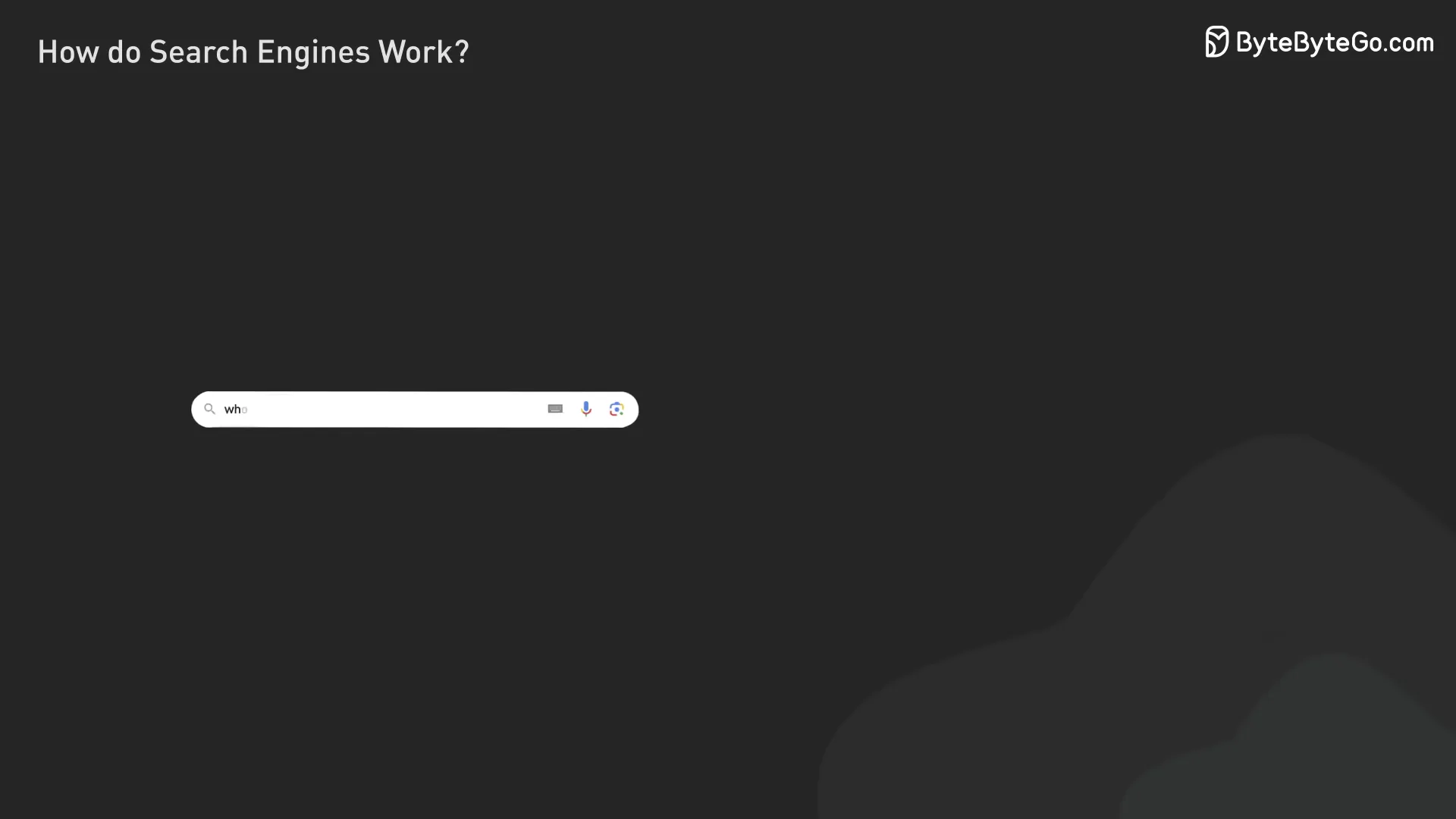 Google search bar showing partial query input during query parsing and intent detection