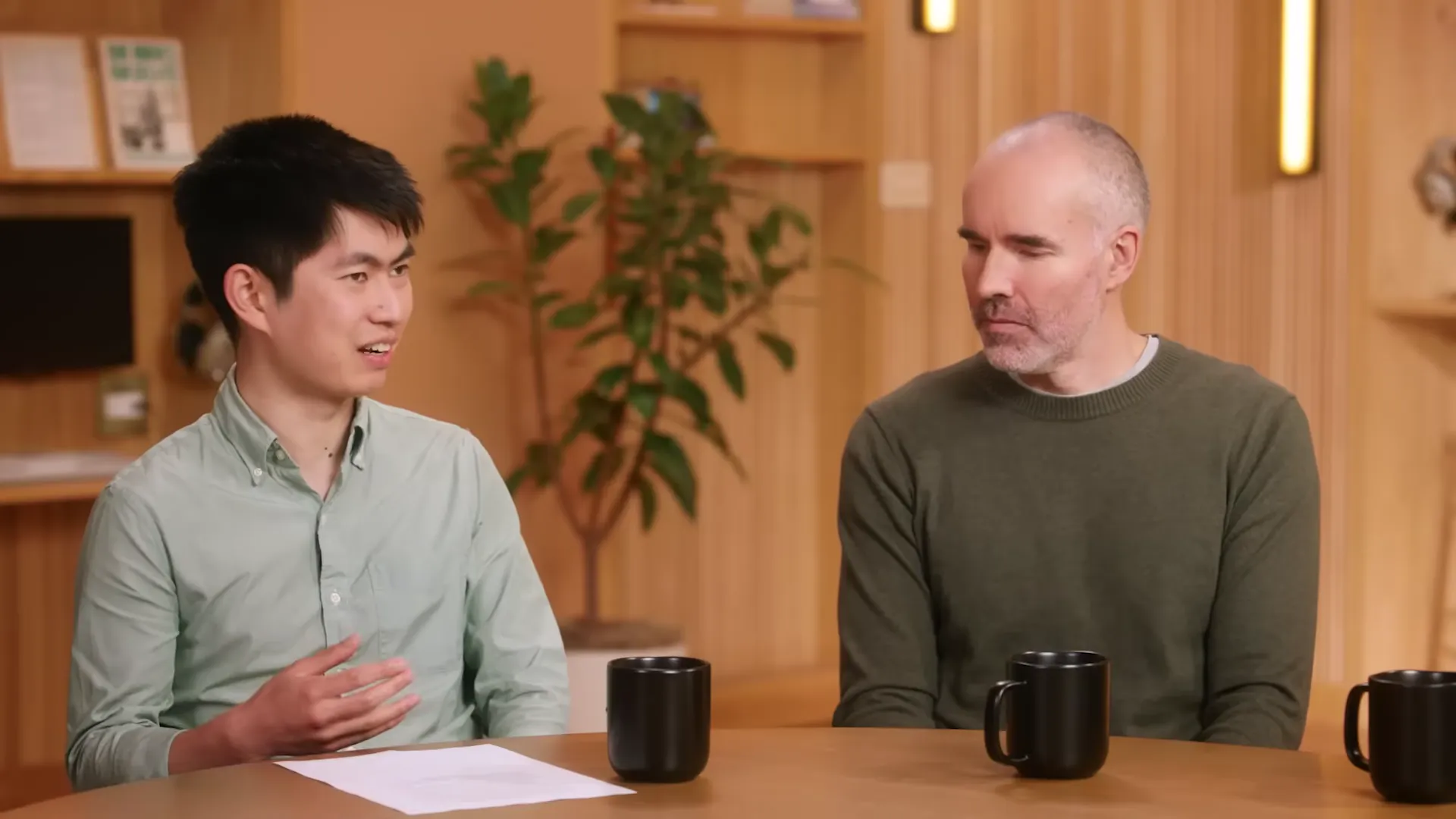 Researchers discussing study limitations